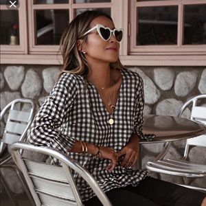 Sincerely Jules Gingham Blouse